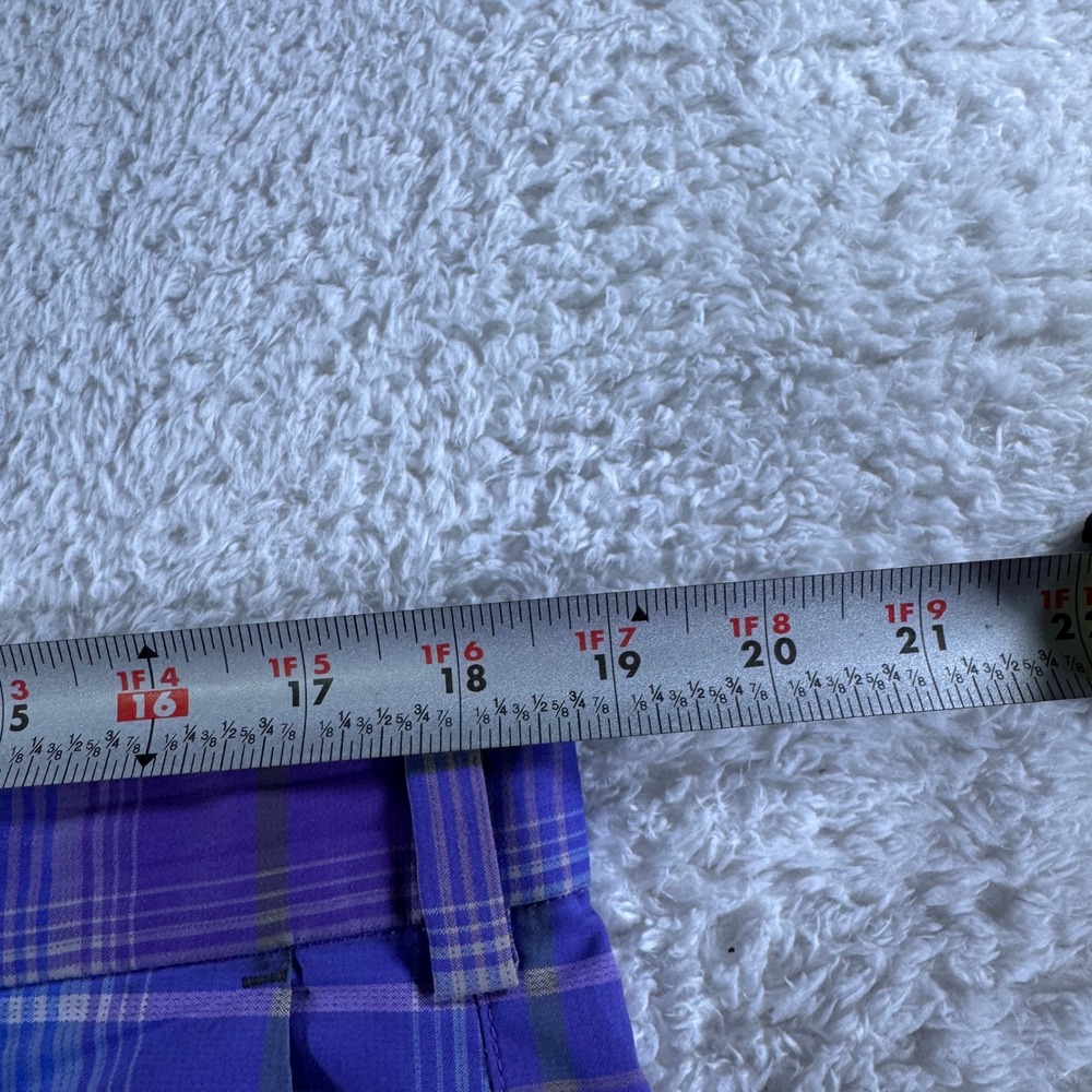 Nike Dri-Fit Golf Tour Performance Dri Fit Purple Blue Plaid Shorts Mens 36x10" - Picture 4 of 8